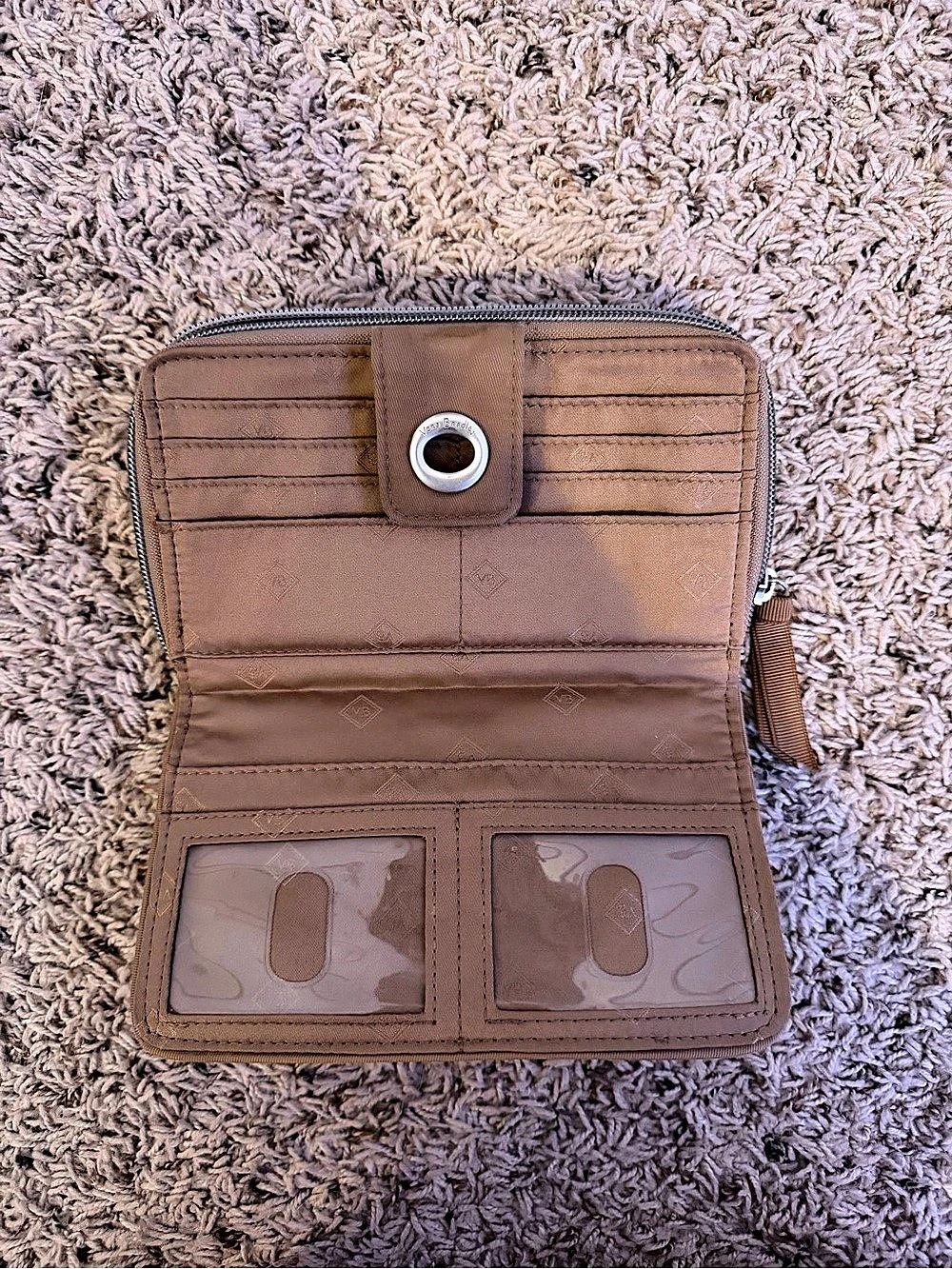 Vera Bradley Quilted Brown Wallet - Picture 2 of 5